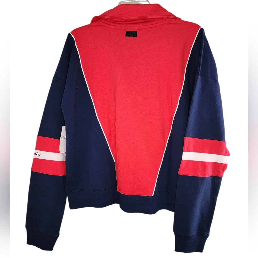 NEW! NFL Football New England Patriots Womens Half Zip Sweater XL New With Tags - Picture 4 of 11